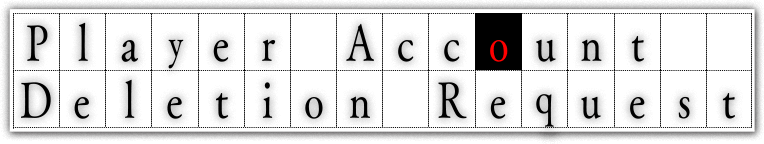 Player Account Deletion Request